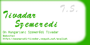 tivadar szemeredi business card